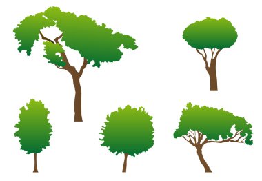 Green trees clipart