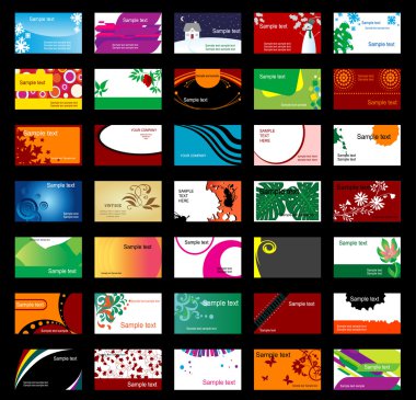 Various business cards clipart