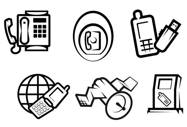 Symboles de communication et internet — Image vectorielle