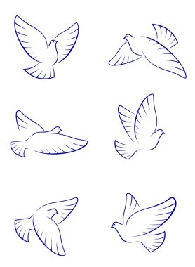 White doves clipart