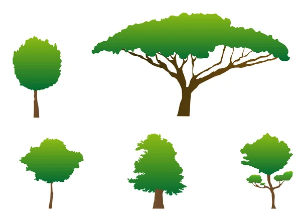 Дерево силуети — стоковий вектор