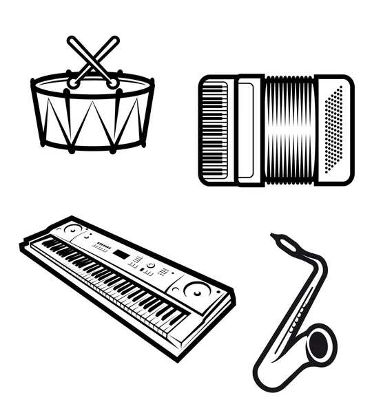 Instrumenty muzyczne — Wektor stockowy
