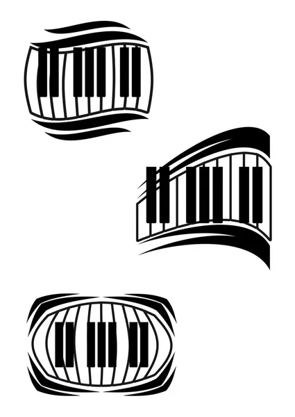 Klaviersymbole — Stockvektor