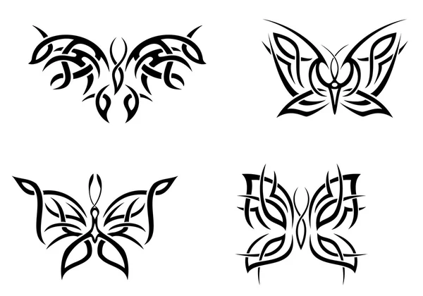 Tatuajes de mariposa — Archivo Imágenes Vectoriales