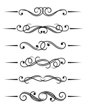 Swirl elements clipart