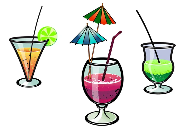 Party cocktails — Stock Vector