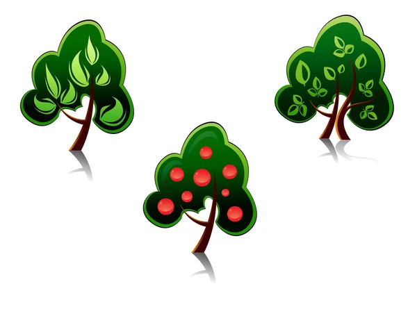 Simboli dell'albero — Vettoriale Stock