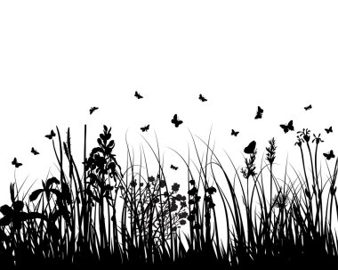 Grass silhouette clipart