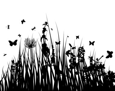 Grass silhouette clipart