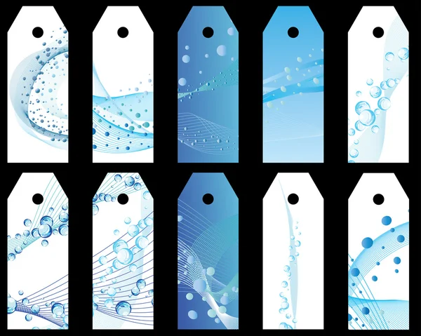 Water bookmarks set — Stock Vector
