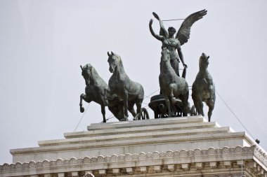 Chariot on a dome clipart