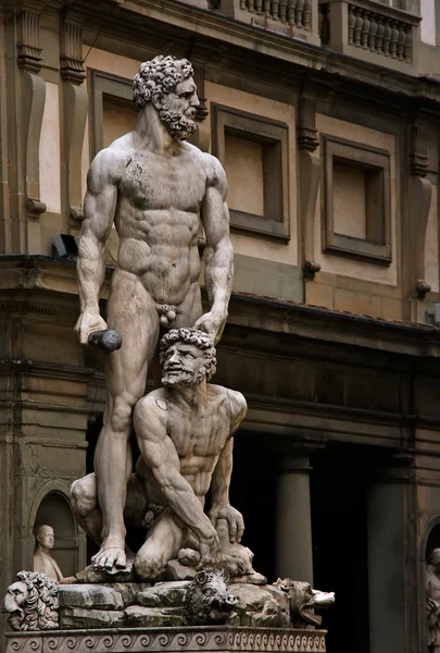 Skulptur framför palazzo vecchio. Italien. — Stockfoto