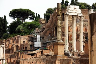 Roma Forumu kalıntıları. İtalya