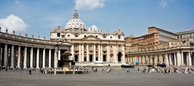 S.Peters Cathedral in Vatican. View from square. clipart
