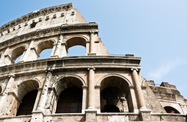 The ancient ruins of Roman coliseum. Italy. clipart