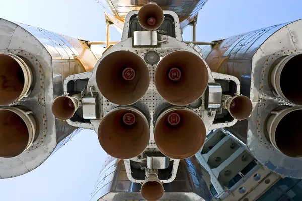 The engine of Russian space transport rocket. A museum piece. S — Stock Photo, Image