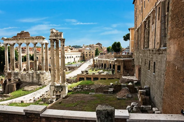 Romjai a római fórum. Olaszország — Stock Fotó
