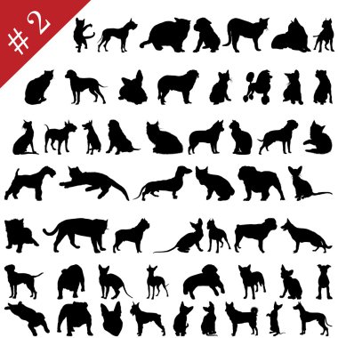 Pets silhouettes # 2 clipart