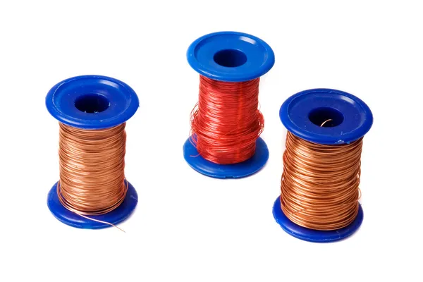 Bobinas de fio de cobre — Fotografia de Stock
