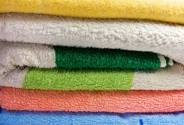Handdoeken stapelen — Stockfoto