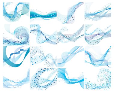 Water backgrounds set clipart