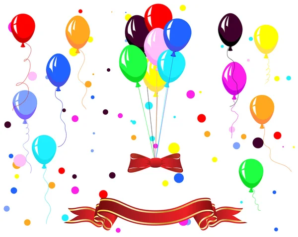 Ballons colorés — Image vectorielle