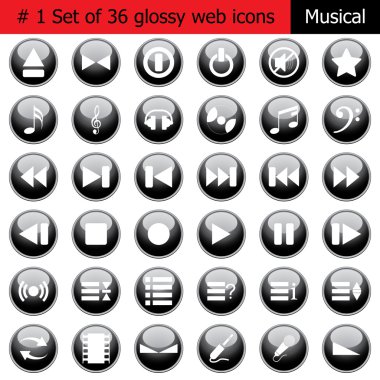 #1 müzik Icon set