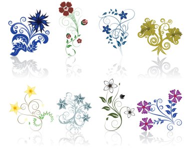 Flowers set clipart