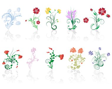 Flowers set clipart