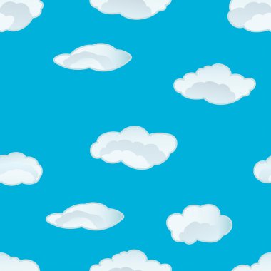 Seamless clouds pattern clipart