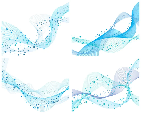 Vatten mönster set — Stock vektor