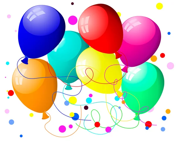 Balões coloridos com brilho — Vetor de Stock
