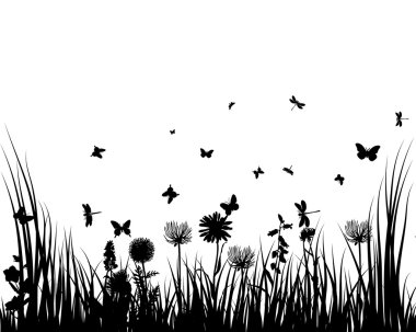 Summer meadow clipart