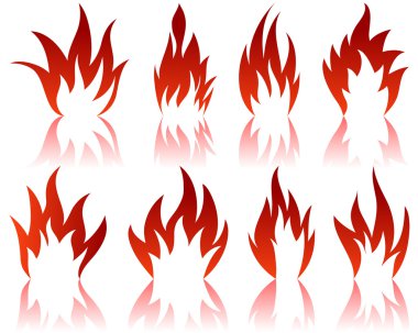 Fire patterns set clipart