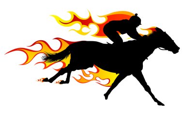 Flame horses clipart