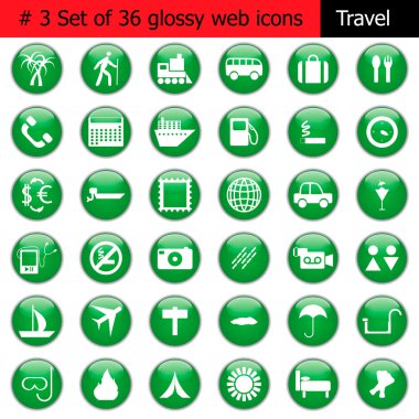 #4 seyahat Icon set