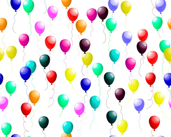 五颜六色气球与眩光 — 图库矢量图片