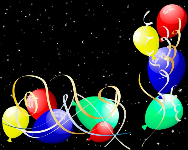 Πολύχρωμα μπαλόνια με έντονο φως — Διανυσματικό Αρχείο