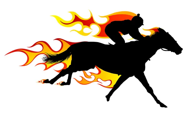 Vlam paarden — Stockvector