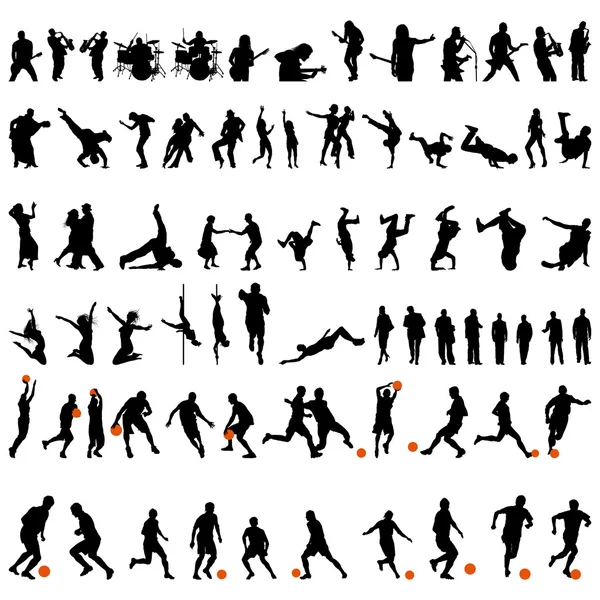 Conjunto de danza y deporte — Archivo Imágenes Vectoriales