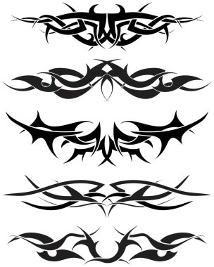 Tattoos set clipart