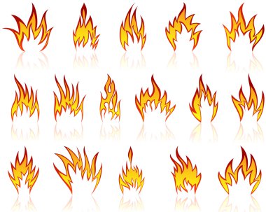 Fire patterns set clipart