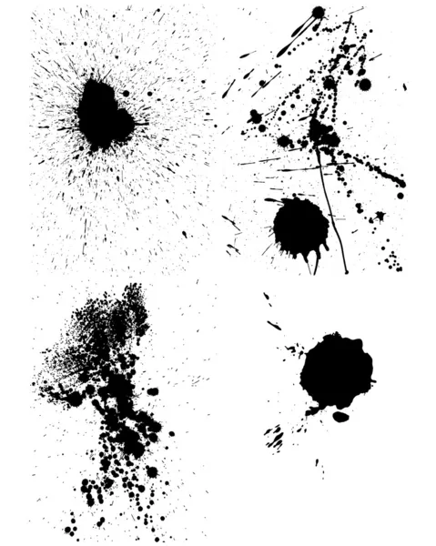 Set of ink blots — Stock Vector