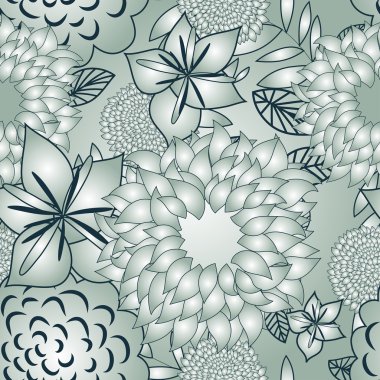 Seamless floral background clipart