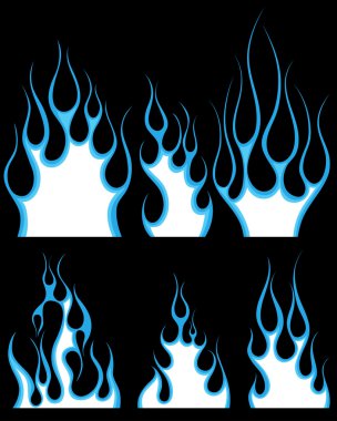 Fire patterns set clipart