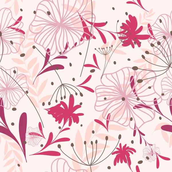 Seamless floral background — Stock Vector