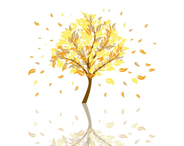 秋天一棵树 — 图库矢量图片