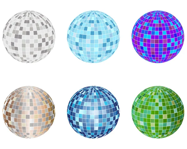 stock vector Disco spheres set