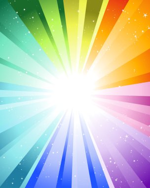 Festive color rays clipart