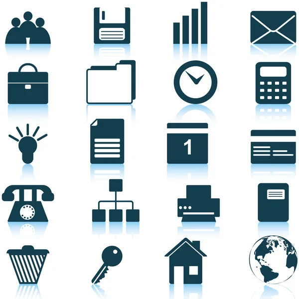 Business and office icons set — Stock Vector